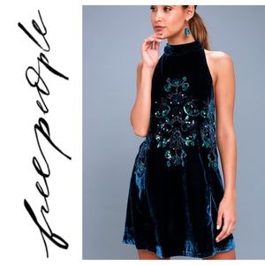 Free People Mini Blue Dress